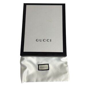 GUCCI Black and Off-White Box w/ Off-White Satin Dust Bag ONLY for Wallets Italy